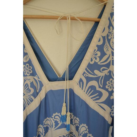 FARM RIO x Anthropologie V-Neck Puff Sleeve Dress Size M - Picture 7 of 8